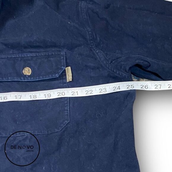 WOOLRICH MEN'S LONG Sleeves Button-Up Shirt Size LT Deep Navy - Picture 3 of 6